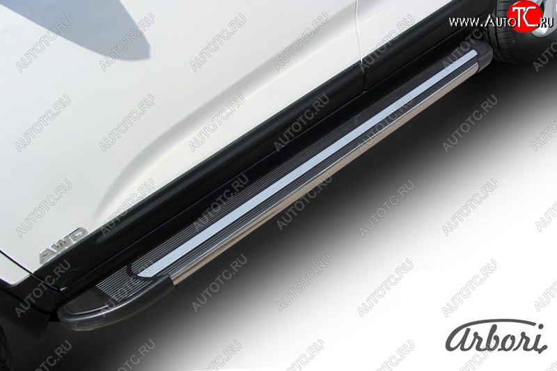 12 509 р. Порожки для ног Arbori Luxe Black KIA Sorento XM рестайлинг (2012-2015)  с доставкой в г. Вологда