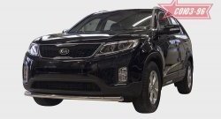 Защита переднего бампера одинарная Souz-96 (d60) KIA Sorento XM рестайлинг (2012-2015)