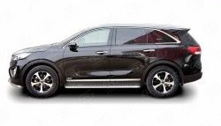 77 999 р. Широкая защита порогов Russtal KIA Sorento UM/Prime дорестайлинг (2014-2018) (Защита порогов с со скосами на торцах (вариант 1))  с доставкой в г. Вологда. Увеличить фотографию 2