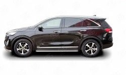 77 999 р. Широкая защита порогов Russtal KIA Sorento UM/Prime дорестайлинг (2014-2018) (Защита порогов с со скосами на торцах (вариант 1))  с доставкой в г. Вологда. Увеличить фотографию 3