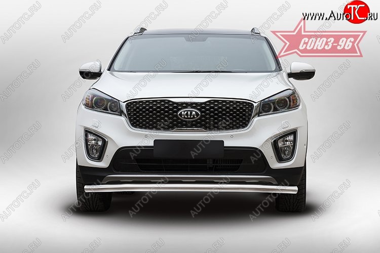 12 509 р. Защита переднего бампера одинарная Souz-96 (d60) KIA Sorento UM/Prime дорестайлинг (2014-2018)  с доставкой в г. Вологда