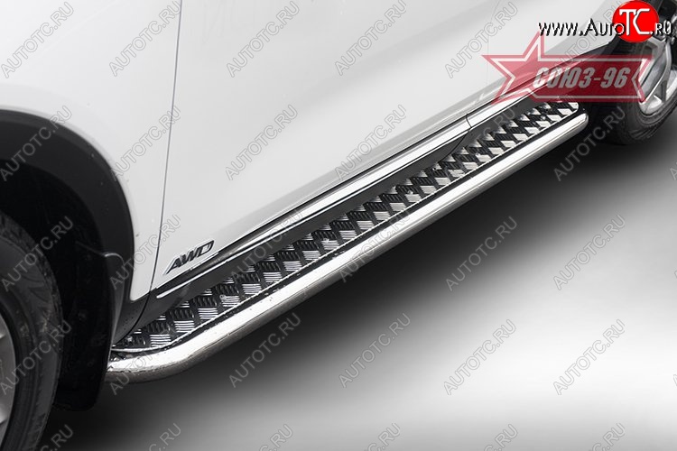 15 389 р. Защита порогов с листом Souz-96 (d60). KIA Sorento UM/Prime дорестайлинг (2014-2018)  с доставкой в г. Вологда