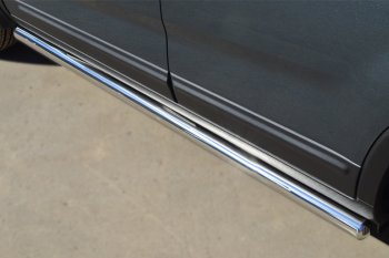 9 999 р. Защита порогов на SLITKOFF (труба D63 мм) KIA Sorento XM рестайлинг (2012-2015) (Защита порогов с закругленными торцами (вариант 3))  с доставкой в г. Вологда. Увеличить фотографию 4