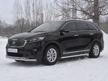 16 599 р. Защита переднего бампера (Ø42 мм, нержавейка) SLITKOFF KIA Sorento UM/Prime рестайлинг (2018-2020)  с доставкой в г. Вологда. Увеличить фотографию 2