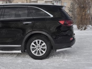 15 799 р. Защита заднего бампера (Ø63 мм уголки, нержавейка) SLITKOFF KIA Sorento UM/Prime рестайлинг (2018-2020)  с доставкой в г. Вологда. Увеличить фотографию 3