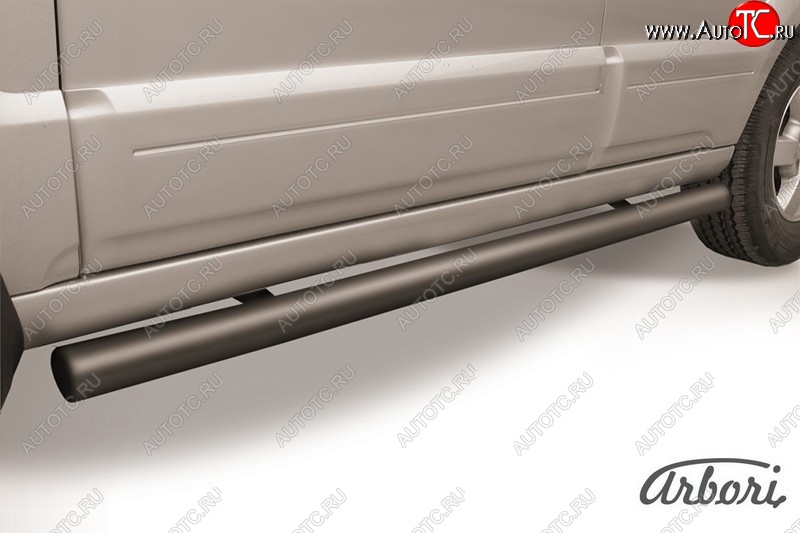 6 569 р. Защита штатных порогов Arbori (черная, d76 mm). KIA Sorento BL рестайлинг (2006-2010)  с доставкой в г. Вологда
