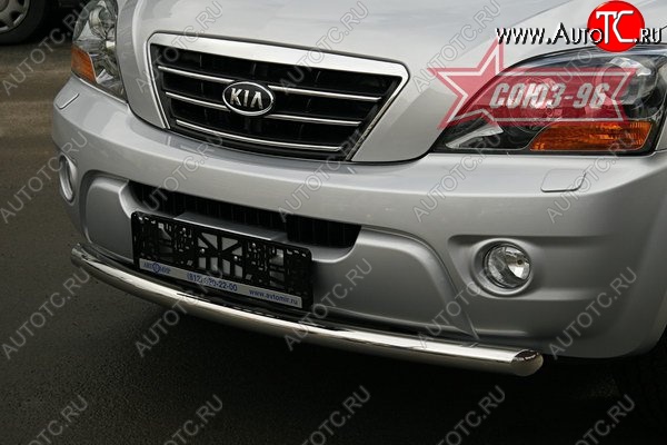10 349 р. Защита переднего бампера одинарная Souz-96 (d60) KIA Sorento BL рестайлинг (2006-2010)  с доставкой в г. Вологда