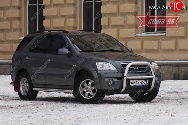 16 379 р. Защита переднего бампера (дорестайлинг) Souz-96 (d76) KIA Sorento BL дорестайлинг (2002-2006)  с доставкой в г. Вологда