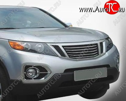 13 299 р. Решётка радиатора CT v2 KIA Sorento XM дорестайлинг (2009-2012) (Неокрашенная)  с доставкой в г. Вологда