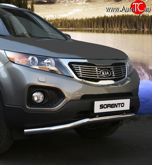 5 084 р. Декоративная вставка решетки радиатора Novline (d16 мм) (рестайлинг) KIA Sorento XM дорестайлинг (2009-2012)  с доставкой в г. Вологда