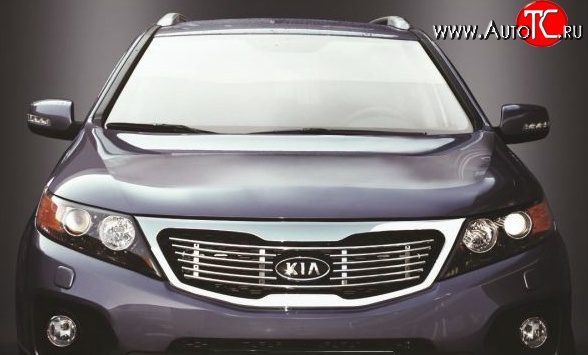 4 589 р. Декоративная вставка решетки радиатора Novline KIA Sorento XM дорестайлинг (2009-2012)  с доставкой в г. Вологда