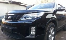 1 469 р. Нижняя сетка на бампер Russtal (черная) KIA Sorento XM рестайлинг (2012-2015)  с доставкой в г. Вологда. Увеличить фотографию 2