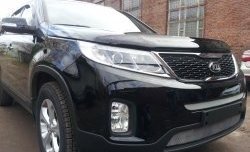 1 539 р. Нижняя сетка на бампер Russtal (хром) KIA Sorento XM рестайлинг (2012-2015)  с доставкой в г. Вологда. Увеличить фотографию 2