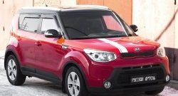 4 649 р. Накладки на колёсные арки RA (комплект 4 шт). KIA Soul PS дорестайлинг (2014-2016) (Поверхность шагрень)  с доставкой в г. Вологда. Увеличить фотографию 2