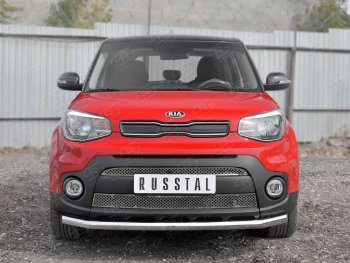 16 749 р. Одинарная защита переднего бампера диаметром 63 мм SLITKOFF KIA Soul PS дорестайлинг (2014-2016)  с доставкой в г. Вологда. Увеличить фотографию 2