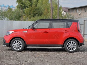 22 999 р. Широкая защита порогов с трубой диаметром 42 мм SLITKOFF v2 KIA Soul PS дорестайлинг (2014-2016)  с доставкой в г. Вологда. Увеличить фотографию 3