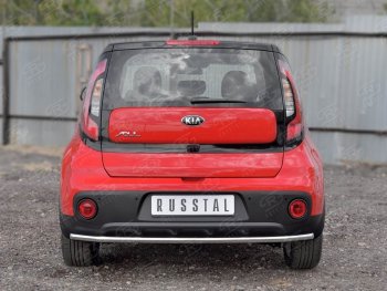 14 499 р. Одинарная защита заднего бампера диаметром 42 SLITKOFF KIA Soul PS дорестайлинг (2014-2016)  с доставкой в г. Вологда. Увеличить фотографию 2