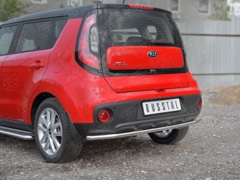 14 499 р. Одинарная защита заднего бампера диаметром 42 SLITKOFF KIA Soul PS дорестайлинг (2014-2016)  с доставкой в г. Вологда. Увеличить фотографию 3