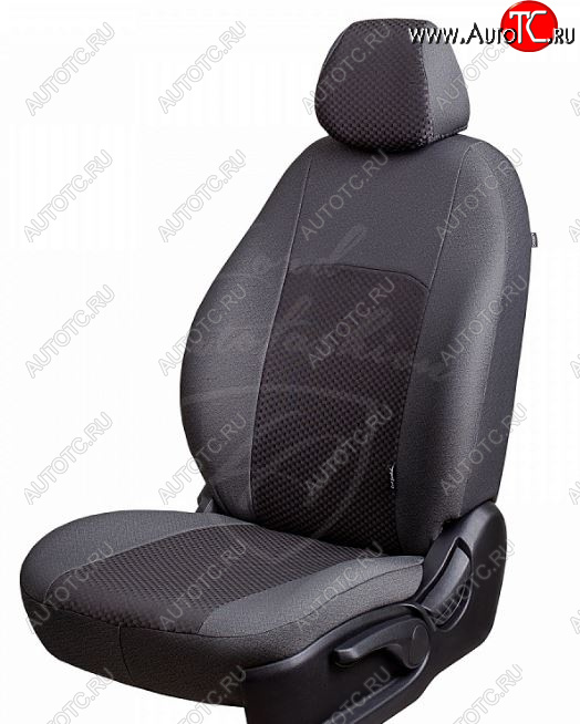 5 899 р. Чехлы для сидений Lord Autofashion Дублин (жаккард) KIA Soul AM дорестайлинг (2008-2011) (Норд серый, вставка Сеул серый)  с доставкой в г. Вологда