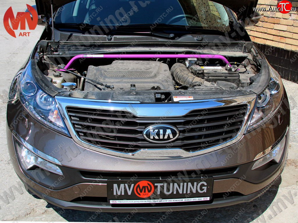 3 189 р. Растяжка (распорка) передних стоек MV-Tuning  KIA Sportage  3 SL (2010-2016) дорестайлинг, рестайлинг  с доставкой в г. Вологда