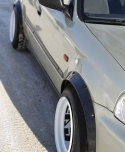 4 739 р. Универсальные фендера на колёсные арки RA (вынос 50 мм, комплект) Peugeot 206 универсал 2EK рестайлинг (2002-2006) (Поверхность глянец (под окраску))  с доставкой в г. Вологда. Увеличить фотографию 7
