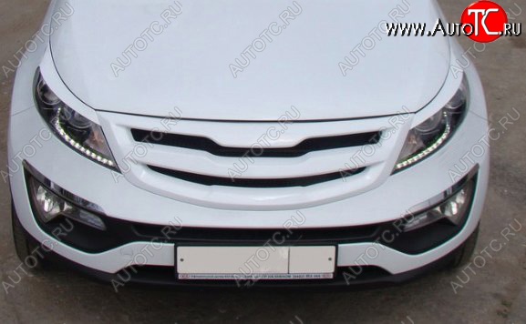 3 699 р. Решётка радиатора MV-Tuning  KIA Sportage  3 SL (2010-2016) дорестайлинг, рестайлинг (Неокрашенная, Без сетки)  с доставкой в г. Вологда