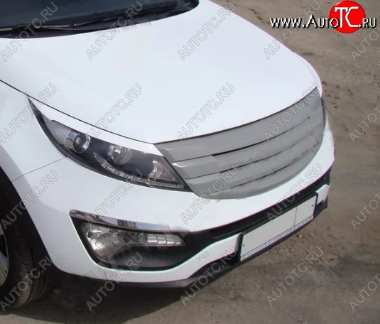 4 199 р. Решётка радиатора Tuning-Sport v2  KIA Sportage  3 SL (2010-2016) дорестайлинг, рестайлинг (Неокрашенная)  с доставкой в г. Вологда