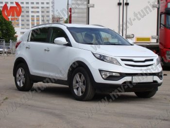 3 699 р. Решётка радиатора MV-Tuning  KIA Sportage  3 SL (2010-2016) дорестайлинг, рестайлинг (Неокрашенная, Без сетки)  с доставкой в г. Вологда. Увеличить фотографию 2