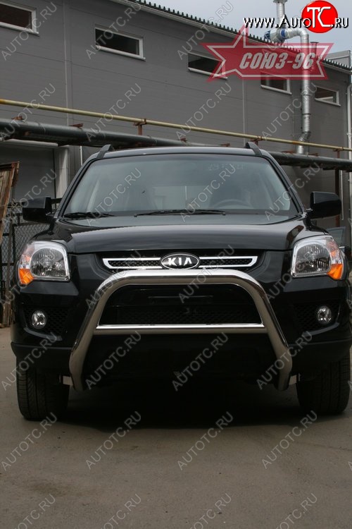 18 269 р. Защита переднего бампера Souz-96 (d76) KIA Sportage 2 JE,KM дорестайлинг (2004-2008)  с доставкой в г. Вологда