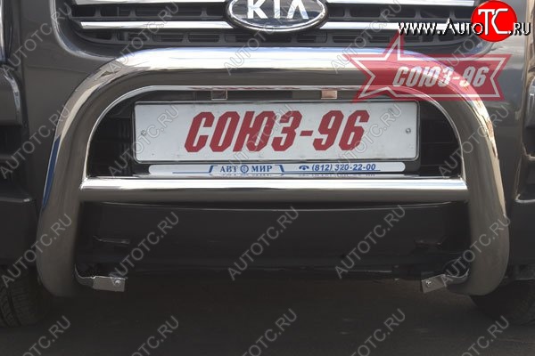 17 549 р. Защита переднего бампера Souz-96 (d76) KIA Sportage 2 JE,KM дорестайлинг (2004-2008)  с доставкой в г. Вологда