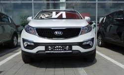 1 539 р. Нижняя сетка на бампер (рестайлинг) Russtal (хром) KIA Sportage 3 SL дорестайлинг (2010-2014)  с доставкой в г. Вологда. Увеличить фотографию 4
