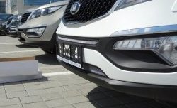 1 379 р. Средняя сетка на бампер (рестайлинг) Russtal (хром) KIA Sportage 3 SL дорестайлинг (2010-2014)  с доставкой в г. Вологда. Увеличить фотографию 8