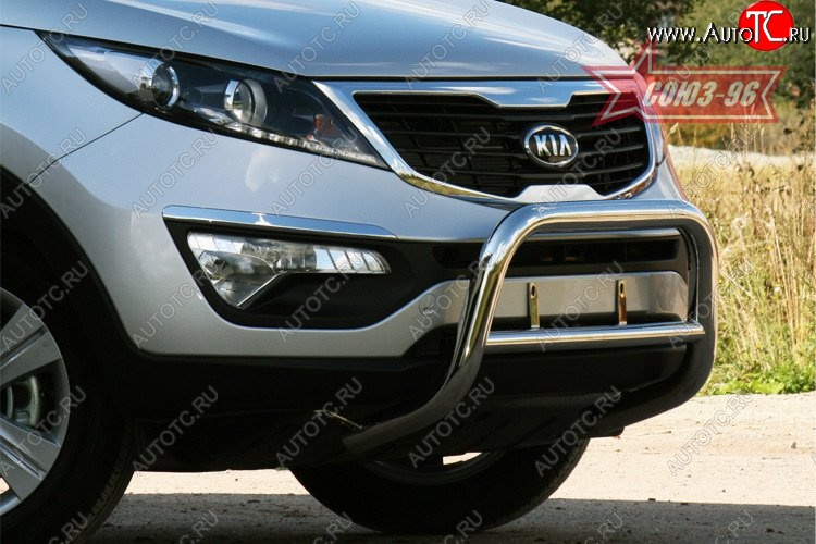 13 229 р. Защита переднего бампера Souz-96 (d60) KIA Sportage 3 SL дорестайлинг (2010-2014)  с доставкой в г. Вологда