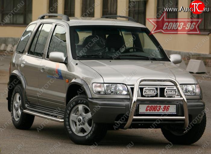 10 079 р. Защита переднего бампера Souz-96 (d60) KIA Sportage 1 JA (1993-2006)  с доставкой в г. Вологда