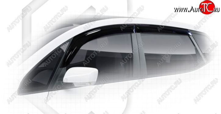 1 999 р. Дефлектора окон CA-Plastiс  KIA Venga (2009-2015) дорестайлинг (Classic полупрозрачный, Крепление только на скотч)  с доставкой в г. Вологда