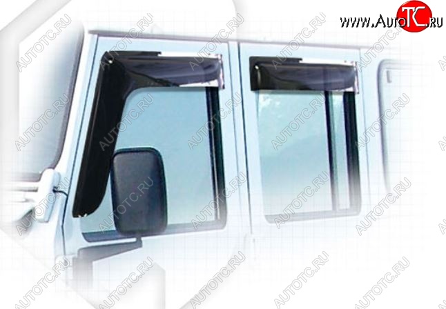 1 999 р. Дефлектора окон CA-Plastiс  Land Rover Defender 130  1 L316 (1990-2007) дорестайлинг пикап (Classic полупрозрачный)  с доставкой в г. Вологда