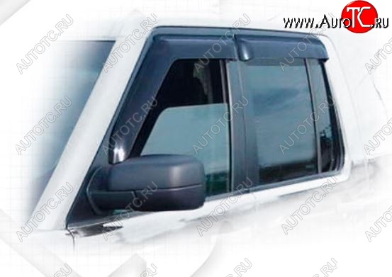 2 159 р. Дефлектора окон CA-Plastiс Land Rover Discovery 4 L319 (2009-2016) (Classic полупрозрачный, Без хром.молдинга)  с доставкой в г. Вологда