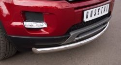 15 349 р. Одинарная защита переднего бампера диаметром 63 мм (Prestige u Pure) SLITKOFF Land Rover Range Rover Evoque 1 L538 дорестайлинг 5 дв. (2011-2015)  с доставкой в г. Вологда. Увеличить фотографию 3