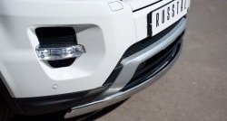12 999 р. Защита переднего бампера (Ø75х42 мм, нержавейка, Dynamic) Russtal Land Rover Range Rover Evoque 1 L538 дорестайлинг 5 дв. (2011-2015)  с доставкой в г. Вологда. Увеличить фотографию 2