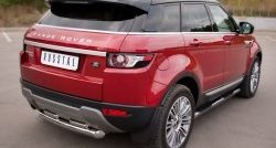 17 599 р. Защита заднего бампера (2 трубы Ø76 и 42 мм, нержавейка) SLITKOFF Land Rover Range Rover Evoque 1 L538 дорестайлинг 5 дв. (2011-2015)  с доставкой в г. Вологда. Увеличить фотографию 4