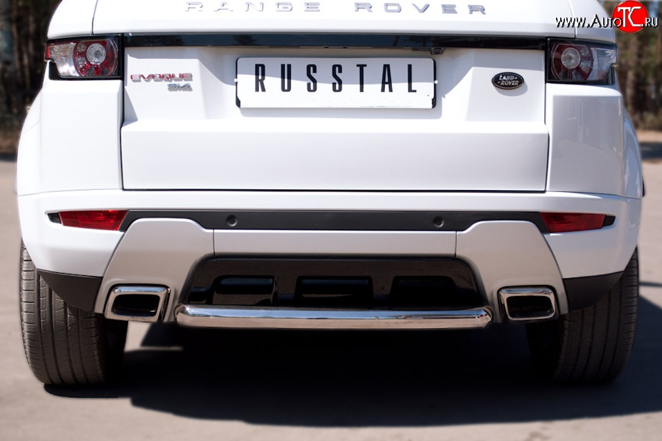 16 649 р. Одинарная защита заднего бампера из трубы диаметром 63 мм (Dynamic) SLITKOFF Land Rover Range Rover Evoque 1 L538 дорестайлинг 5 дв. (2011-2015)  с доставкой в г. Вологда