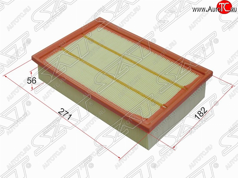 293 р. Фильтр воздушный двигателя SAT (271х182х56 mm)  Land Rover Freelander  L359 (2006-2012) дорестайлинг, 1-ый рестайлинг  с доставкой в г. Вологда