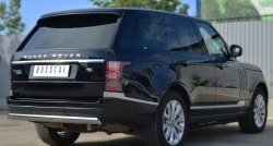 12 999 р. Защита заднего бампера (Ø75x42 мм, нержавейка) Russtal Land Rover Range Rover 4 L405 дорестайлинг (2012-2017)  с доставкой в г. Вологда. Увеличить фотографию 4