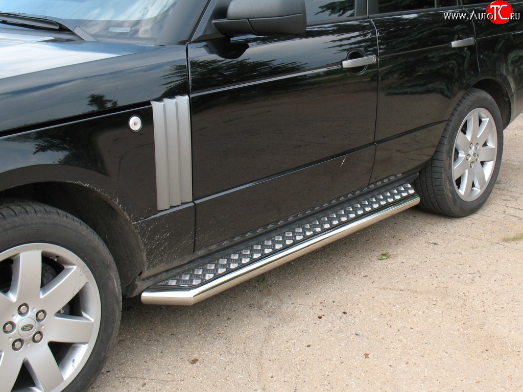 33 649 р. Широкая защита порогов Russtal Land Rover Range Rover 3 L322 дорестайлинг (2002-2006)  с доставкой в г. Вологда