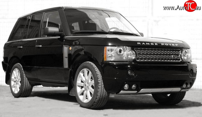 23 049 р. Накладка Verge на передний бампер Land Rover Range Rover 3 L322 дорестайлинг (2002-2006) (Неокрашенная)  с доставкой в г. Вологда