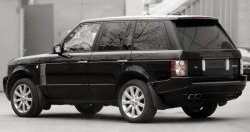 24 199 р. Накладка Verge на задний бампер Land Rover Range Rover 3 L322 дорестайлинг (2002-2006) (Неокрашенная)  с доставкой в г. Вологда. Увеличить фотографию 2