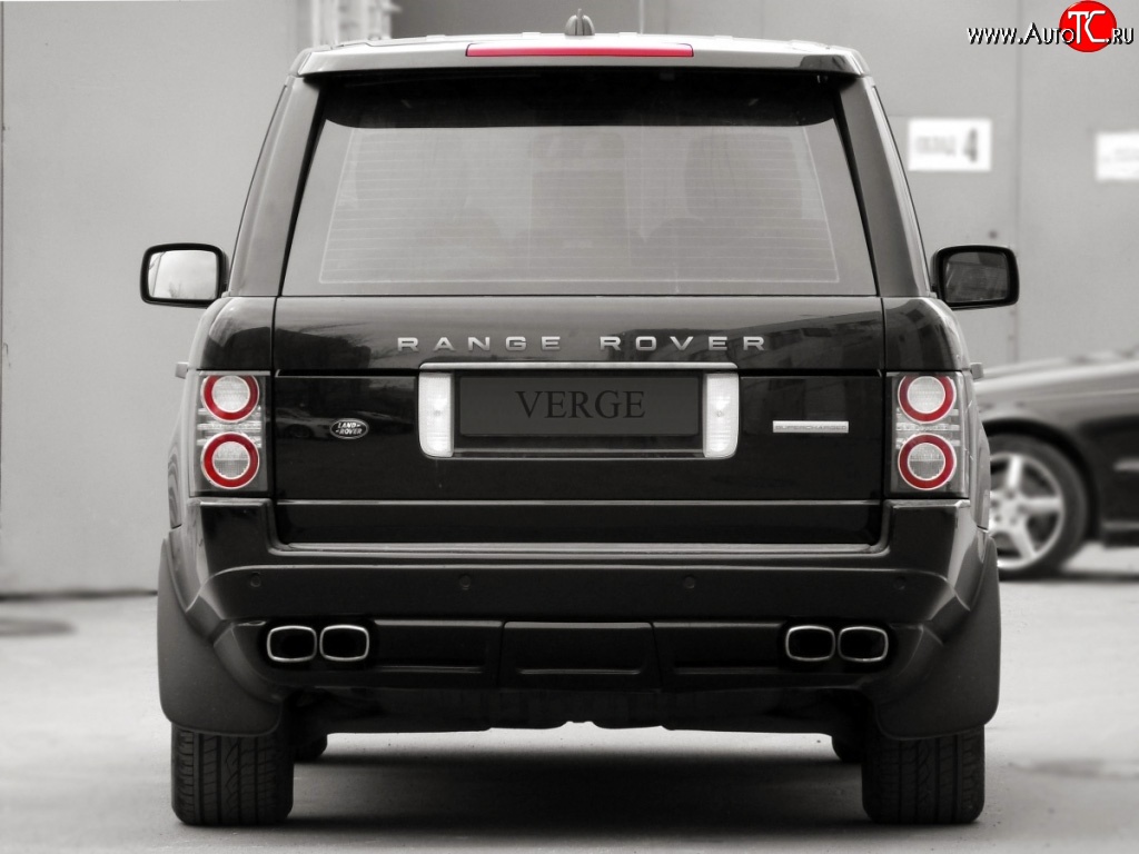 24 199 р. Накладка Verge на задний бампер Land Rover Range Rover 3 L322 дорестайлинг (2002-2006) (Неокрашенная)  с доставкой в г. Вологда