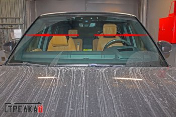 1 549 р. Водостоки (дефлектора) лобового стекла Стрелка 11 Land Rover Range Rover 5 L460 (2021-2025)  с доставкой в г. Вологда. Увеличить фотографию 2