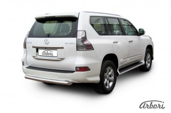 15 839 р. Защита заднего бампера Arbori (нержавейка, 1 труба d76 mm). Lexus GX460 J150 1-ый рестайлинг (2013-2019)  с доставкой в г. Вологда. Увеличить фотографию 2
