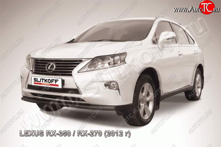 13 199 р. Защита переднего бампера из трубы d57 Slitkoff Lexus RX350 AL10 рестайлинг (2012-2015) (Цвет: серебристый)  с доставкой в г. Вологда